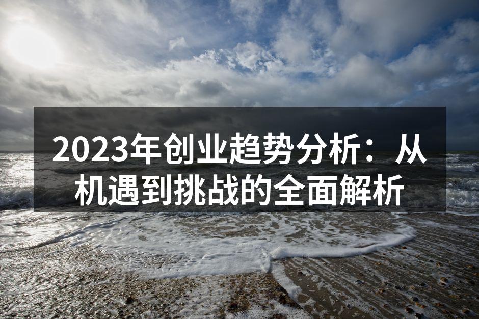 2023年创业趋势分析：从机遇到挑战的全面解析